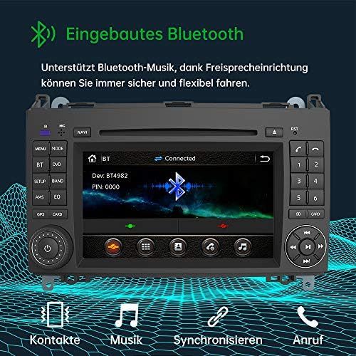  [아마존베스트]-Service-Informationen AWESAFE Car Radio with Navigation System, Supports DAB+ Bluetooth CD DVD RDS Radio 2 DIN 7 Inch Screen