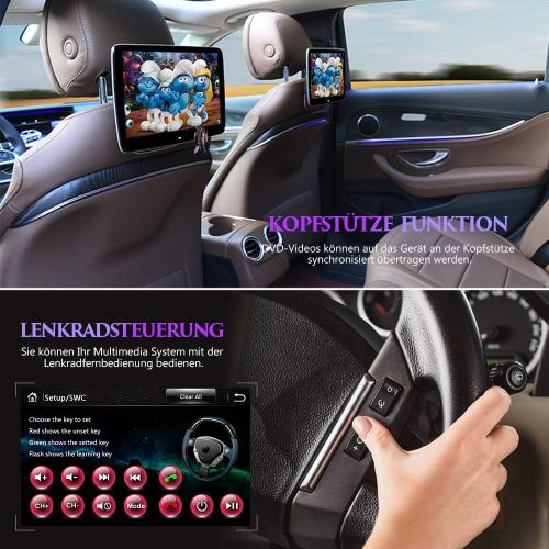  AWESAFE 2 DIN Car Radio with Satnav for Opel, 7 Inch Touchscreen Radio Supports Steering Wheel Control USB SD RDS Bluetooth