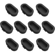 10 Pack Dust Plug Compatible for Garmin Watch Smartwatch Silicone Charger Port Protector Anti Dust Plugs Caps Cover (Black)