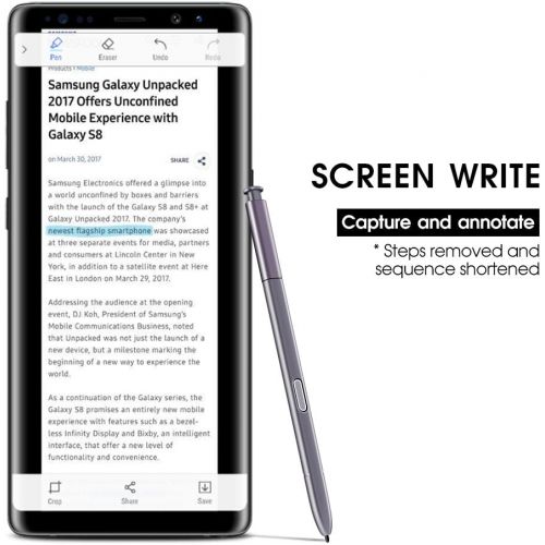  [아마존베스트]AWINNER Official Galaxy Note8 Pen,Stylus Touch S Pen for Galaxy Note 8 -Free Lifetime Replacement Warranty (Orchid Gray)