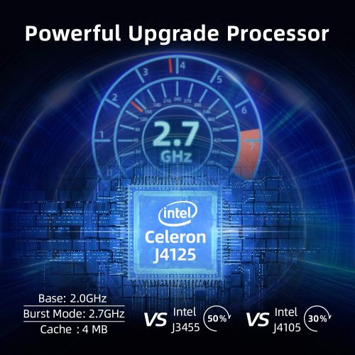  [아마존베스트]Mini PC AWOW Mini Desktop Computer Windows 10 Intel Celeron J4115 with 8GB DDR4/ NVMe M.2 128GB SSD with Triple Display 4K@60Hz,Extended SSD 2TB(not Include), WiFi,HDMI2,USB4,BT5.0