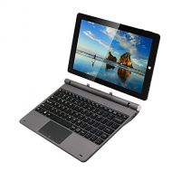 AWOW 10 inch Windows 64 Bit Tablet PC 2-in-1 Touchscreen Laptop 4GB RAM 64GB with Intel Atom Z8350 IPS Display Dual Webcam Micro SD HDMI Detachable Keyboard Gray [SimpleBook-GB-4+6