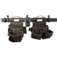 AWP HP General Construction Leather Belt Flip Pocket Tool Rig