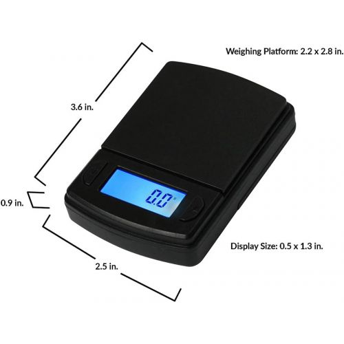  [아마존베스트]AMERICAN WEIGH SCALES Fast Weigh Digital Pocket Scale - Black - 600 x 0.1g (MS-600-BLK)