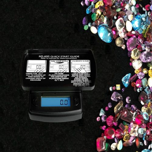  [아마존베스트]AMERICAN WEIGH SCALES Fast Weigh Digital Pocket Scale - Black - 600 x 0.1g (MS-600-BLK)