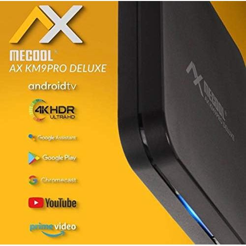  [아마존베스트]-Service-Informationen AX Mecool KM9 Pro Deluxe 4K UHD Android TV 10.0 TV IP Box, Google Certified, Prime Video 4K, YouTube 4K, Disney+ 4K, 5G WiFi, Bluetooth Remote Control, Media Player, Chromecast, 2G