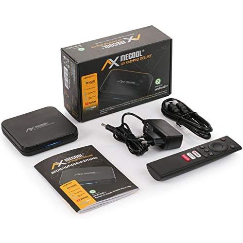  [아마존베스트]-Service-Informationen AX Mecool KM9 Pro Deluxe 4K UHD Android TV 10.0 TV IP Box, Google Certified, Prime Video 4K, YouTube 4K, Disney+ 4K, 5G WiFi, Bluetooth Remote Control, Media Player, Chromecast, 2G