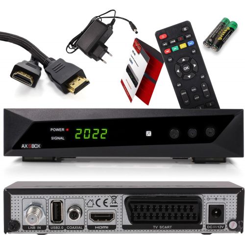  AX Technology Opticum SBOX Satellite Receiver HD with PVR Recording Function, Timeshift, Media Player, 1080P Full HD Digital Receiver for Satellite TV DVB S/S2, Astra & Hotbird Pre Installed + A