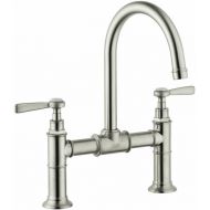 AXOR Montreux Classic Timeless Hand Polished 2-Handle 3 13-inch Tall Bathroom Sink Faucet in Brushed Nickel, 16511821