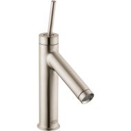 AXOR Starck Modern Premium Hand Polished 1-Handle 1 10-inch Tall Bathroom Sink Faucet in Brushed Nickel, 10111821