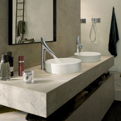  AXOR Starck Organic Avantgarde Premium Hand Polished 2-Handle 1 14-inch Tall Bathroom Sink Faucet in Chrome, 12012001