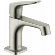 AXOR Citterio M Modern Minimalist Hand Polished 1-Handle 1 6-inch Tall Bathroom Sink Faucet in Brushed Nickel, 34016821