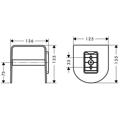  AXOR Axor 42436000 Urquiola Toilet Paper Holder, Chrome