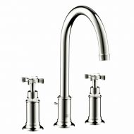 AXOR Axor 16513831 Montreux Widespread Bathroom Faucet with Cross Handles Polished Nickel