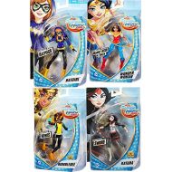AYB Products Girls Super Action Figures DC Hero Wonder Woman + Katana with Sword & Bumblebee with Wings + Batgirl Super Hero Fun Se 4 Pack bundle