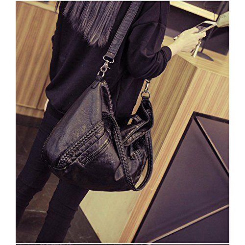  AYCQ Big Capacity Fashion Women Handbags Soft Leather Lady Tote bag Woven Pattern Shoulder Bag