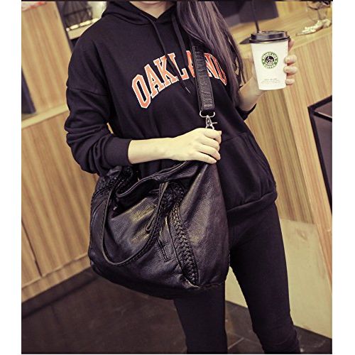  AYCQ Big Capacity Fashion Women Handbags Soft Leather Lady Tote bag Woven Pattern Shoulder Bag