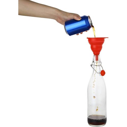  [아마존 핫딜] AYL Flip Top Glass Bottle [1 Liter / 33 fl. oz.] [Pack of 6]  Swing Top Brewing Bottle with Stopper for Beverages, Oil, Vinegar, Kombucha, Beer, Water, Soda, Kefir  Airtight Lid & Le