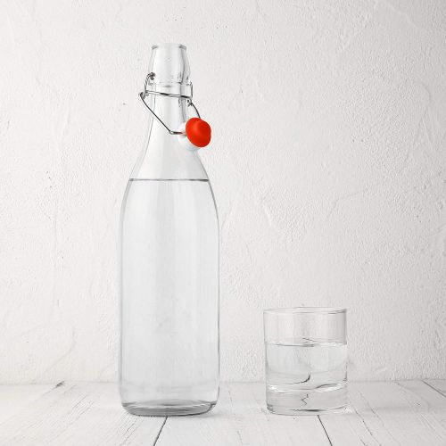  [아마존 핫딜] AYL Flip Top Glass Bottle [1 Liter / 33 fl. oz.] [Pack of 6]  Swing Top Brewing Bottle with Stopper for Beverages, Oil, Vinegar, Kombucha, Beer, Water, Soda, Kefir  Airtight Lid & Le