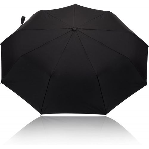  AYL Windproof Travel Umbrella Foldable - with Teflon Coating (Black)