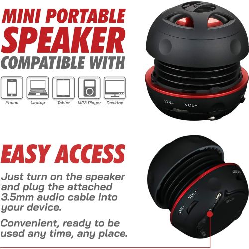  [아마존베스트]AYL Mini Speaker System, Portable Plug in Speaker with 3.5mm Aux Audio Input, External Speaker for Laptop Computer, MP3 Player, iPhone, iPad, Cell Phone (Black)