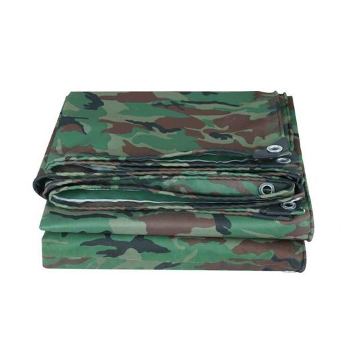  AYMMY Rainproof Cloth Camouflage Oxford Cloth Waterproof Sunscreen Trailer Set Picnic Camping Folding PVC Tarpaulin,4.5X8m