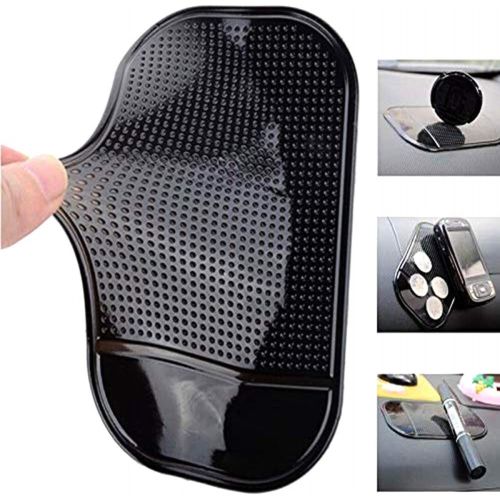  [아마존베스트]AYWFEY 6 Pack Non-Slip Car Dashboard Grip Pad,Anti-Slip Heat Resistant Sticky Gel Dash Latex Mat for Cell Phone Vehicle Sunglasses Keys Coins CD Electronic Devices GPS,2 Sizes,Blac