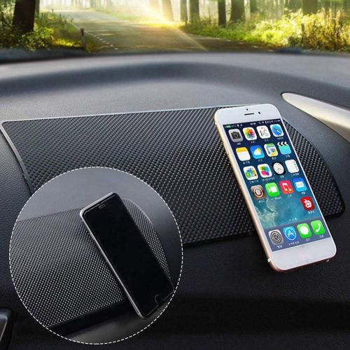  [아마존베스트]AYWFEY 6 Pack Non-Slip Car Dashboard Grip Pad,Anti-Slip Heat Resistant Sticky Gel Dash Latex Mat for Cell Phone Vehicle Sunglasses Keys Coins CD Electronic Devices GPS,2 Sizes,Blac