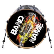 AZ House of Graphics Custom Bass Drum Head DECAL - Many Sizes - Use our stock Designs, or Send us yours. Personalized Drum Set Sticker. Musicians Band (24)