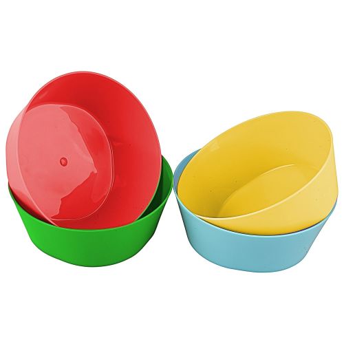  AZ-Home Childrens 24 piece colorful plastic Dinnerware set includes 4 Divided Tray, 4 Plates, 4 Bowl, 4 Spoon, 4 Fork, 4 Tumbler thats BPA free good for Baby and Toddler and its Dishwasher