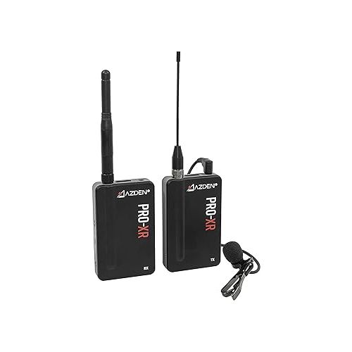  AZDEN PRO-XR Professional Grade 2.4GHz Digital Wireless Microphone System with Signal Redundancy Technology
