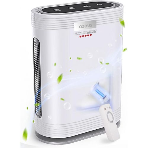  AZEUS True HEPA Air Purifier for Home, up to 1080 sq ft Large Room, UV light Ionic Generator Office or Commercial Space Filter 99.97% Pollen, Smoke, Dust, Pet Dander Auto Mode Air