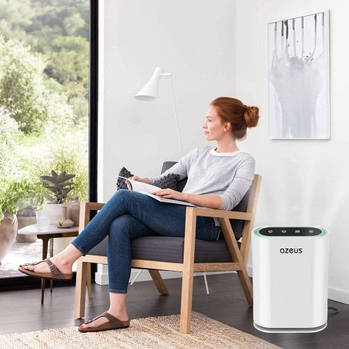  AZEUS True HEPA Air Purifier for Home, up to 1080 sq ft Large Room, UV light Ionic Generator Office or Commercial Space Filter 99.97% Pollen, Smoke, Dust, Pet Dander Auto Mode Air