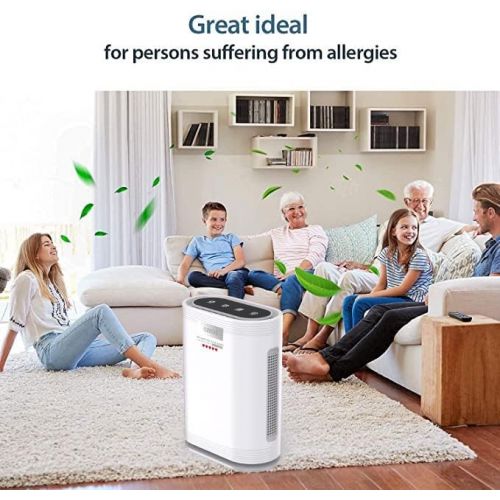  [아마존베스트]AZEUS 7-in-1 Air Purifier for Large Room to 540 ft² ,True HEPA Filter with UV-C Sanitizer and Smart Sensor, Eliminates Germs, Filters Allergies, Pollen, Smoke, Dust Pet Dander, Mol