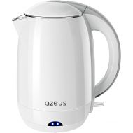 AZEUS Electric Kettle 1500W Cool Touch Tea Kettle Anti-scalding Design 1.8L Large Capacity Double Wall Kettle Cordless Water Boiler with Auto Shut-Off and Boil-Dry Protection, BPA-
