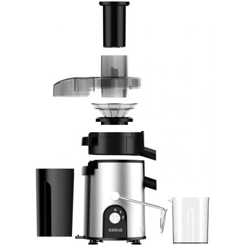  [아마존베스트][ Unique Version] AZEUS Centrifugal Juicer Machines, Juice Extractor with Germany-Made 163 Chopping Blades (Titanium Reinforced) & 2-Layer Centrifugal Bowl, High Juice Yield, Easy