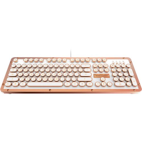  AZIO Retro Classic USB Backlit Mechanical Keyboard (Posh)