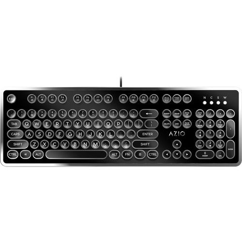  AZIO MK Retro Mechanical Keyboard (Black)