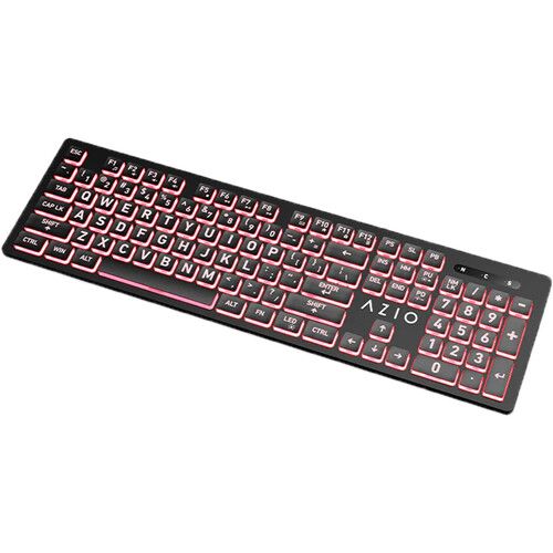  AZIO KB512 Large Font Backlit Keyboard (Black)