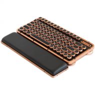 AZIO Artisan Retro Compact Keyboard (Black Leather / Copper-Brushed Frame)