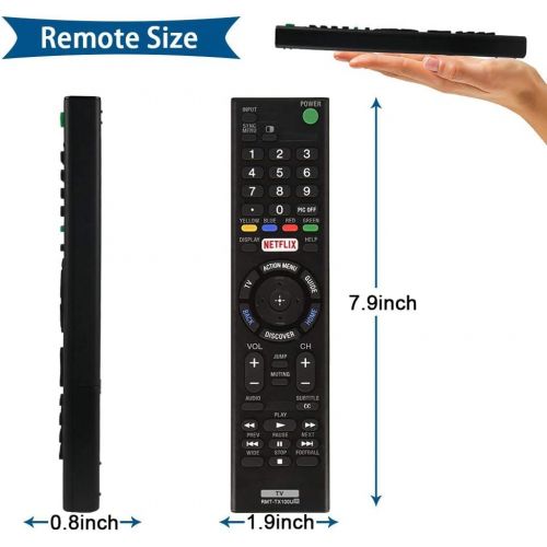  [아마존베스트]AZMKIMI RMT-TX100U Remote Compatible with Sony Bravia RMTTX100U TV Remote Control, if Applicable XBR75X850C XBR-55X855C KDL-50W800C KDL-50W800380 KDL-50W800BUN1 with Netflix