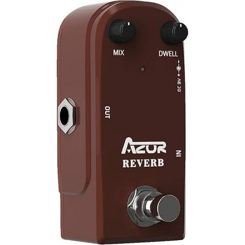  AZOR AP311 Spring Reverb Guitar Effect Pedal with True Bypass Aluminium alloy case