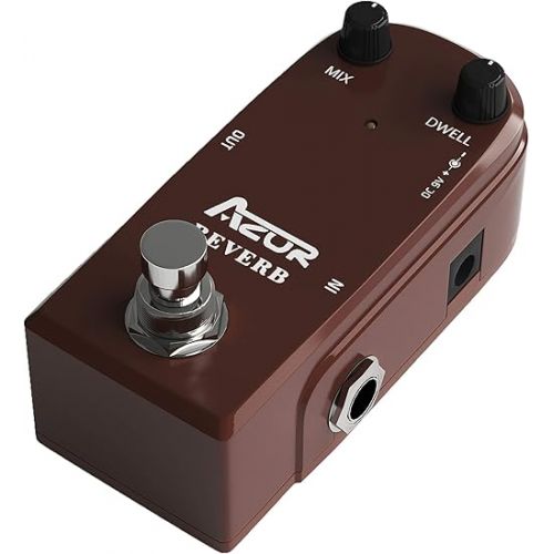  AZOR AP311 Spring Reverb Guitar Effect Pedal with True Bypass Aluminium alloy case