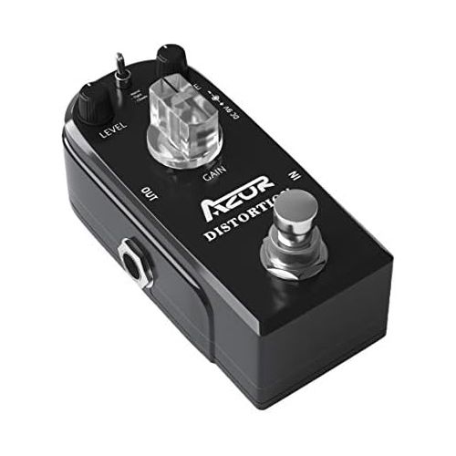  AZOR Distortion Guitar Pedal Effect 3 Modes Natural,Tight,Classic with True Bypass Black AP-302