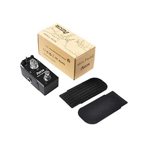  AZOR Distortion Guitar Pedal Effect 3 Modes Natural,Tight,Classic with True Bypass Black AP-302