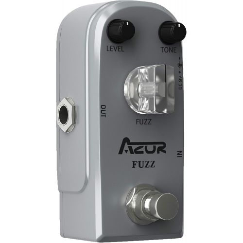  AZOR AP-303 Fuzz Mini Guitar Effect Pedal with True Bypass Aluminium-Alloy