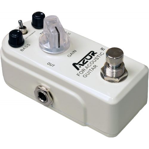  AZOR Acoustic Guitar Effect Pedal with True Bypass for Acoustic Guitar Super Mini White AP318