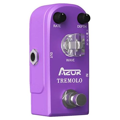  AZOR Tremolo Classic Mini Guitar Effect Pedal with True Bypass Aluminium alloy case