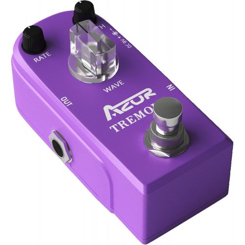  AZOR Tremolo Classic Mini Guitar Effect Pedal with True Bypass Aluminium alloy case