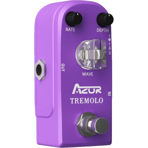  AZOR Tremolo Classic Mini Guitar Effect Pedal with True Bypass Aluminium alloy case